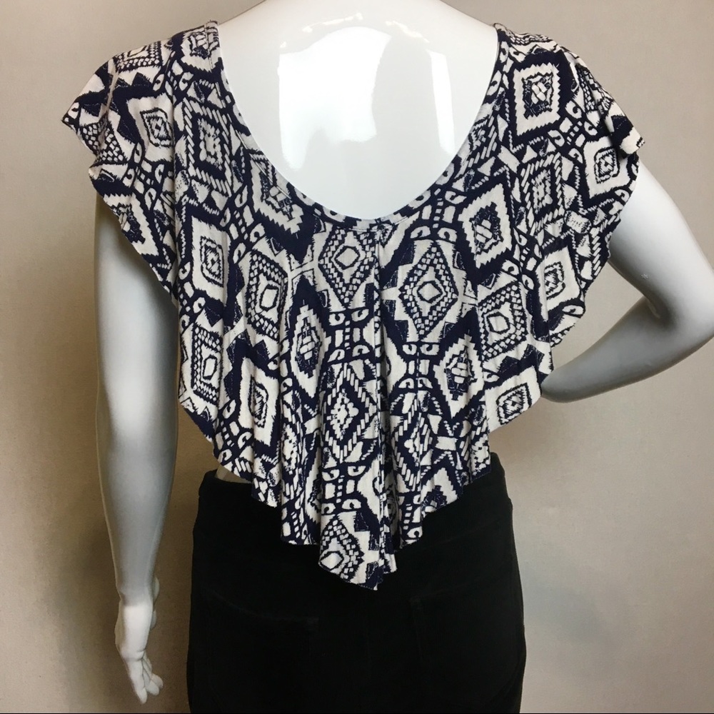 Navy & White Crop Top - Picture 4 of 8